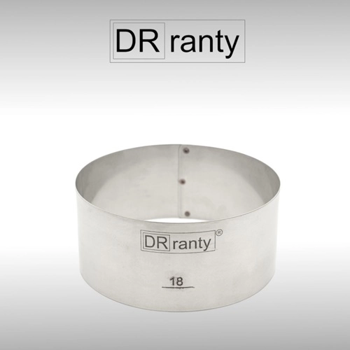 Opaska rant stały obręcz do tortu ciasta forma średnica 18cm wysokość 8cm Dorosiowe Ranty